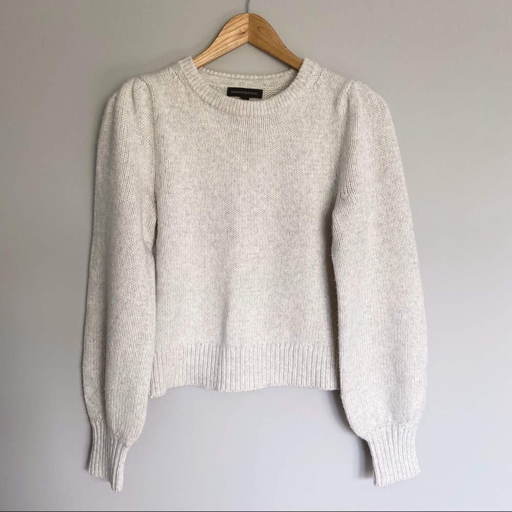 BANANA REPUBLIC Sweater with Puff Sleeve